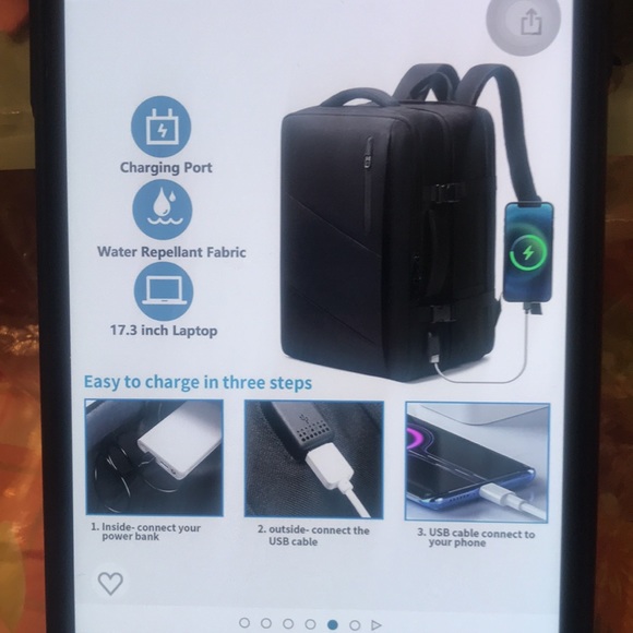 Travel laptop backpack extra large 35L expandable carry on - Picture 9 of 9